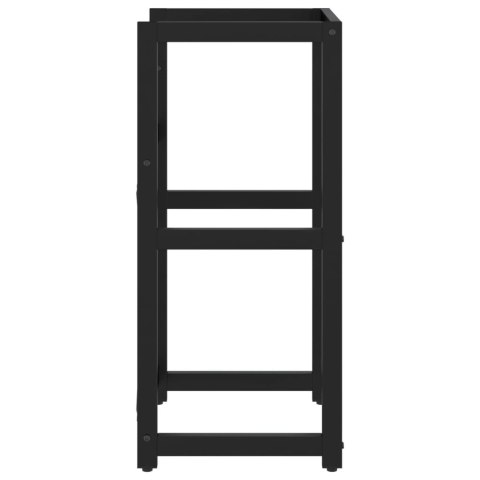 STELAŻ POD UMYWALKĘ CZARNY 40X38X83CM ŻELAZNY