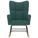 FOTEL BUJANY CIEMNOZIELONY TAPICEROWANY TKANINĄ
