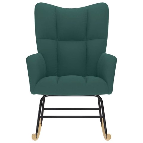 FOTEL BUJANY CIEMNOZIELONY TAPICEROWANY TKANINĄ