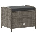 STOŁEK OGRODOWY Z PODUSZKĄ SZARY 58X46X46CM POLIRATTAN