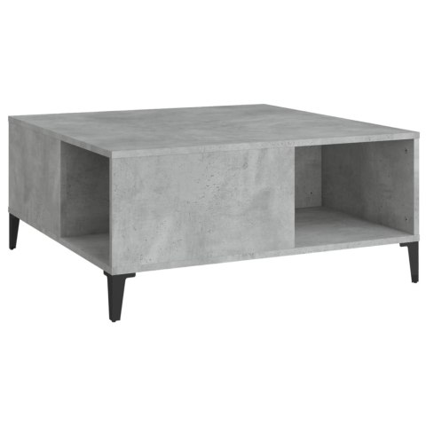STOLIK KAWOWY SZAROŚĆ BETONU 80X80X36,5CM