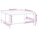 STOLIK KAWOWY SZAROŚĆ BETONU 80X80X36,5CM