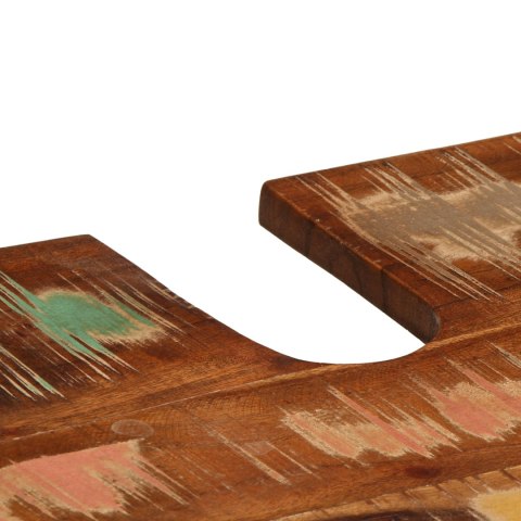 ZESTAW MEBLI ŁAZIENKOWYCH 2 SZT. BRĄZOWY LITE DREWNO Z ODZYSKU