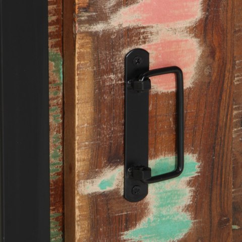 ZESTAW MEBLI ŁAZIENKOWYCH Z PÓŁKĄ 3 SZT. LITE ODZYSKANE DREWNO