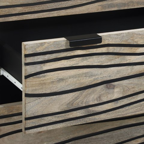 KOMODY 2 SZT. BIAŁY 60X33,5X75CM LITE SUROWE DREWNO MANGO