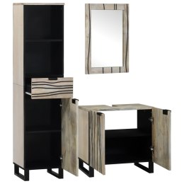 ZESTAW MEBLI ŁAZIENKOWYCH 3 SZT. BIAŁY 38X33X160CM