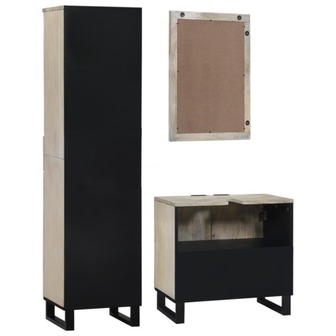 ZESTAW MEBLI ŁAZIENKOWYCH 3 SZT. BIAŁY 38X33X160CM