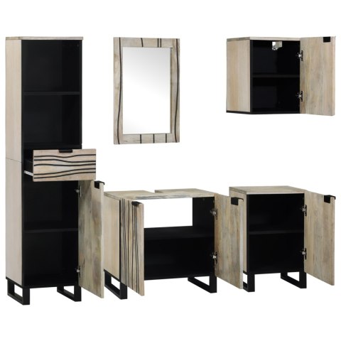 VidaXL Zestaw mebli łazienkowych 5 pcs Orzechowy brąz 38 x 33 x 160 cm