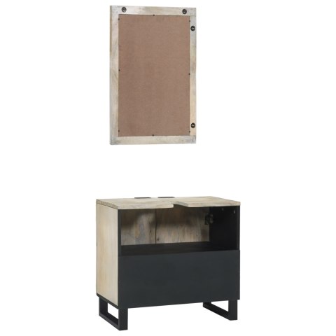 ZESTAW MEBLI ŁAZIENKOWYCH Z PÓŁKĄ 2 SZT. BIAŁY 62X33X58CM