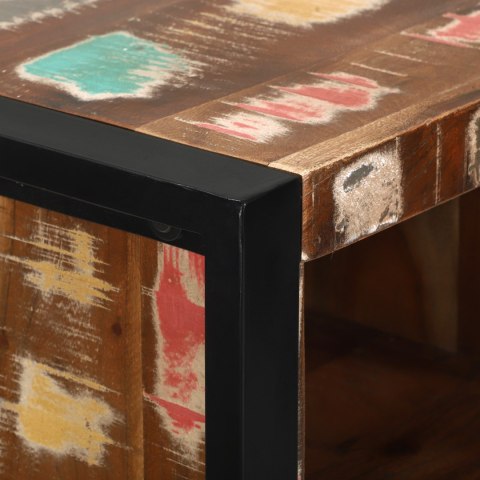 ZESTAW MEBLI ŁAZIENKOWYCH Z PÓŁKĄ 4 SZT. LITE ODZYSKANE DREWNO