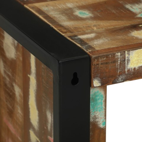 ZESTAW MEBLI ŁAZIENKOWYCH Z PÓŁKĄ 4 SZT. LITE ODZYSKANE DREWNO