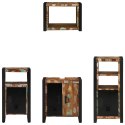 ZESTAW MEBLI ŁAZIENKOWYCH Z PÓŁKĄ 4 SZT. LITE ODZYSKANE DREWNO