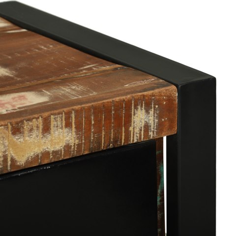 ZESTAW MEBLI ŁAZIENKOWYCH Z PÓŁKĄ 4 SZT. LITE ODZYSKANE DREWNO