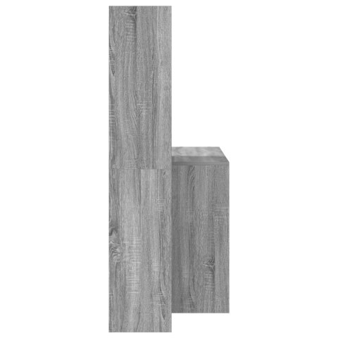 BIURKO Z PÓŁKĄ SZARY DĄB SONOMA 138.5X55X143CM