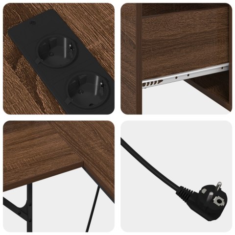 BIURKO BRĄZOWY DĄB 182X101X87.5CM