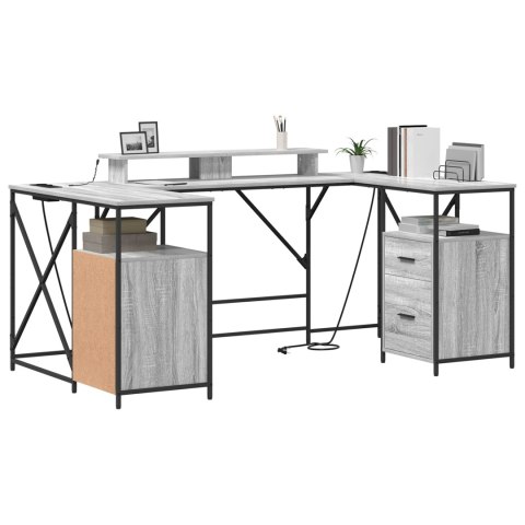 BIURKO SZARY SONOMA 182X101X87.5CM