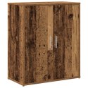 KOMODA Z PÓŁKĄ Z PRZECHOWYWANIEM Z DRZWIAMI 2 SZT. STARE DREWNO 60X31X70CM