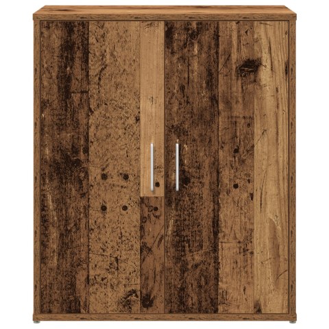 KOMODA Z PÓŁKĄ Z PRZECHOWYWANIEM Z DRZWIAMI 2 SZT. STARE DREWNO 60X31X70CM