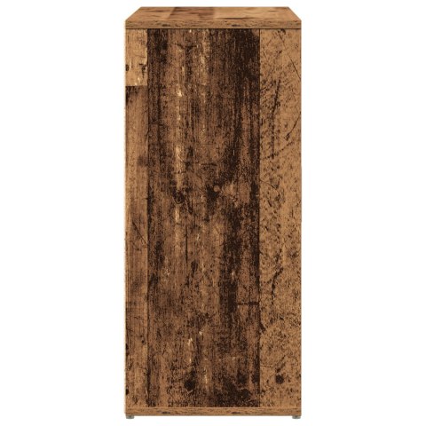 KOMODA Z PÓŁKĄ Z PRZECHOWYWANIEM Z DRZWIAMI 2 SZT. STARE DREWNO 60X31X70CM