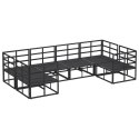 ZESTAW SOF NA OGRÓD 6 PCS CZARNY ALUMINIUM