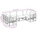 ZESTAW SOF NA OGRÓD 6 PCS CZARNY ALUMINIUM