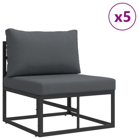 ZESTAW SOF NA OGRÓD 7 PCS CZARNY 353X 141.5X 71CM ALUMINIUM