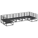 ZESTAW SOF NA OGRÓD 7 PCS CZARNY 353X 141.5X 71CM ALUMINIUM