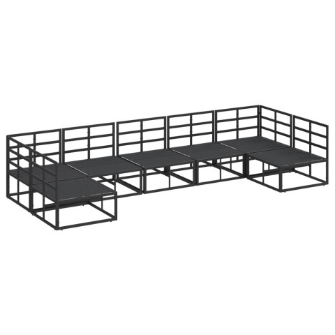 ZESTAW SOF NA OGRÓD 7 PCS CZARNY 353X 141.5X 71CM ALUMINIUM