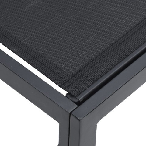 ZESTAW SOF NA OGRÓD 7 PCS CZARNY 353X 141.5X 71CM ALUMINIUM