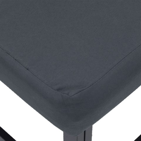 ZESTAW SOF NA OGRÓD 7 PCS CZARNY 353X 141.5X 71CM ALUMINIUM