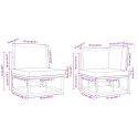 ZESTAW SOF NA OGRÓD 7 PCS CZARNY 353X 141.5X 71CM ALUMINIUM