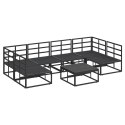 ZESTAW SOF NA OGRÓD 7 PCS CZARNY 70X 70X 32CM ALUMINIUM