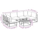ZESTAW SOF NA OGRÓD 7 PCS CZARNY 70X 70X 32CM ALUMINIUM