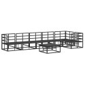 ZESTAW SOF NA OGRÓD 7 PCS CZARNY 70X 70X 32CM ALUMINIUM