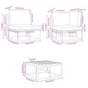 ZESTAW SOF NA OGRÓD 7 PCS CZARNY 70X 70X 32CM ALUMINIUM