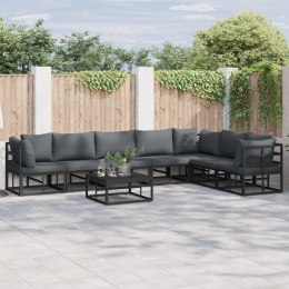 ZESTAW SOF NA OGRÓD 7 PCS CZARNY 70X 70X 32CM ALUMINIUM