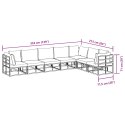 ZESTAW SOF NA OGRÓD 7 PCS CZARNY 70X 70X 32CM ALUMINIUM