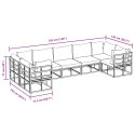 ZESTAW SOF NA OGRÓD 7 PCS CZARNY ALUMINIUM