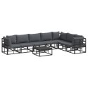 ZESTAW SOF NA OGRÓD 8 PCS CZARNY 70X 70X 32CM ALUMINIUM