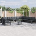 ZESTAW SOF NA OGRÓD 11 PCS ANTRACYT STAL