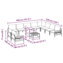 ZESTAW SOF NA OGRÓD 11 PCS ANTRACYT STAL