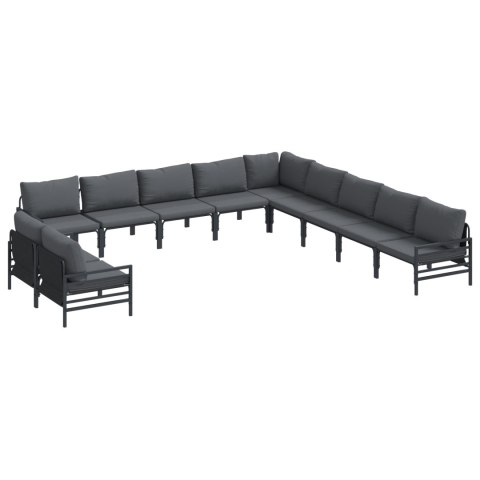 ZESTAW SOF NA OGRÓD 11 PCS ANTRACYT STAL