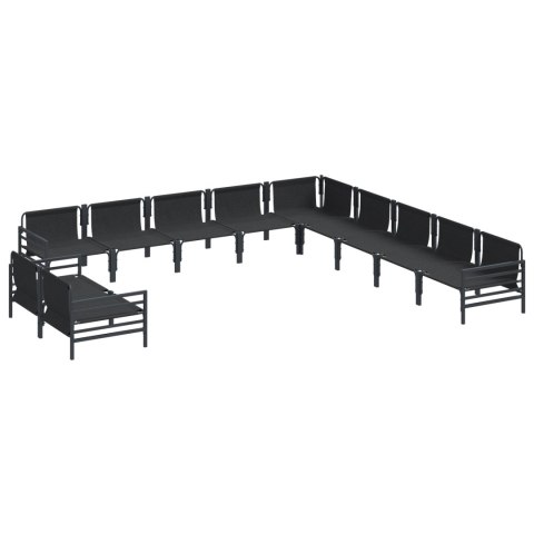 ZESTAW SOF NA OGRÓD 11 PCS ANTRACYT STAL