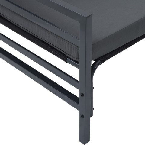 ZESTAW SOF NA OGRÓD 11 PCS ANTRACYTOWY STAL
