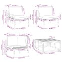 ZESTAW SOF NA OGRÓD 11 PCS ANTRACYTOWY STAL