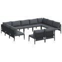 VidaXL Zestaw Sof na Ogród 11 pcs Antracytowy Stal
