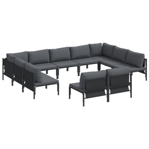 VidaXL Zestaw Sof na Ogród 11 pcs Antracytowy Stal