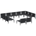 VidaXL Zestaw Sof na Ogród 11 pcs Antracytowy Stal