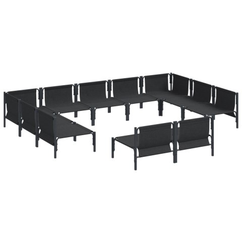 VidaXL Zestaw Sof na Ogród 11 pcs Antracytowy Stal