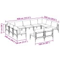 VidaXL Zestaw Sof na Ogród 11 pcs Antracytowy Stal